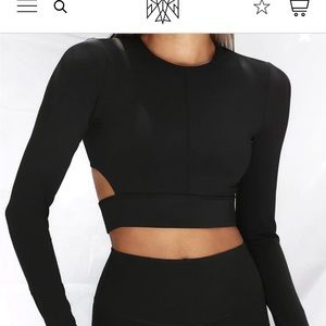 All Things Golden black THE A.T.G SCULPT CUTOUT LONG SLEEVE